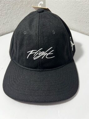 Jordan Flight Club Cap Black unstructured Adjustable Hat Jumpman unisex M/L NWT